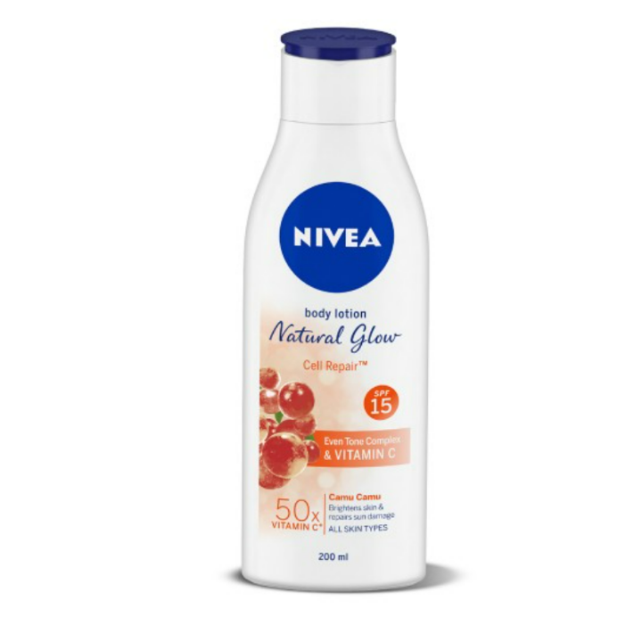 Nivea Body Lotion SPF 15 Natural Glow Cell Repair 50x Vitamin C - 200 ml
