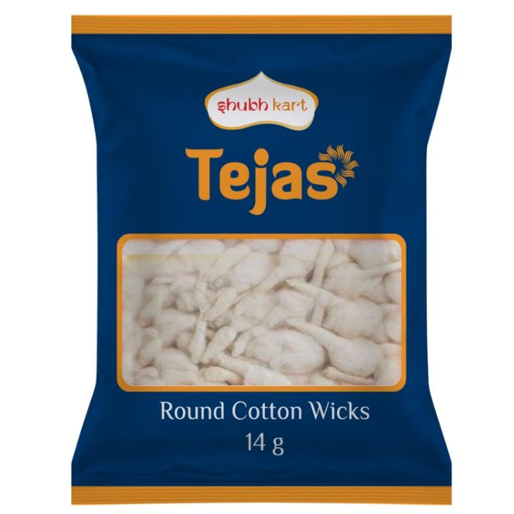 Shubhkart Tejas Round Cotton Wicks : 14 g