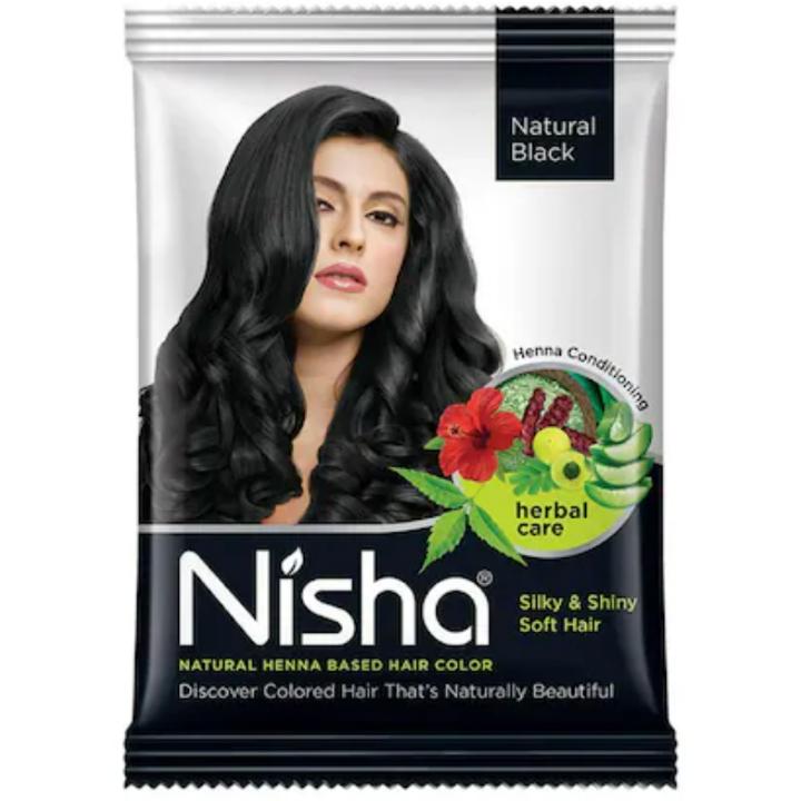 Nisha Henna Based Hair Colour - Natural Black (25 g)