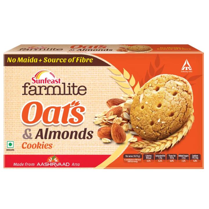 Sunfeast Farmlite Oats & Almonds Cookies 300g