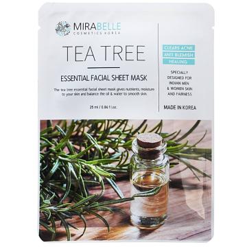 Mirabelle Tea Tree Essential Facial Sheet Mask: 25 ml