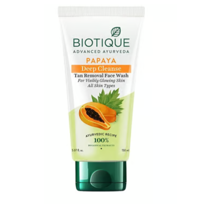 Biotique Papaya Deep Cleanse Face Wash : 150 ml