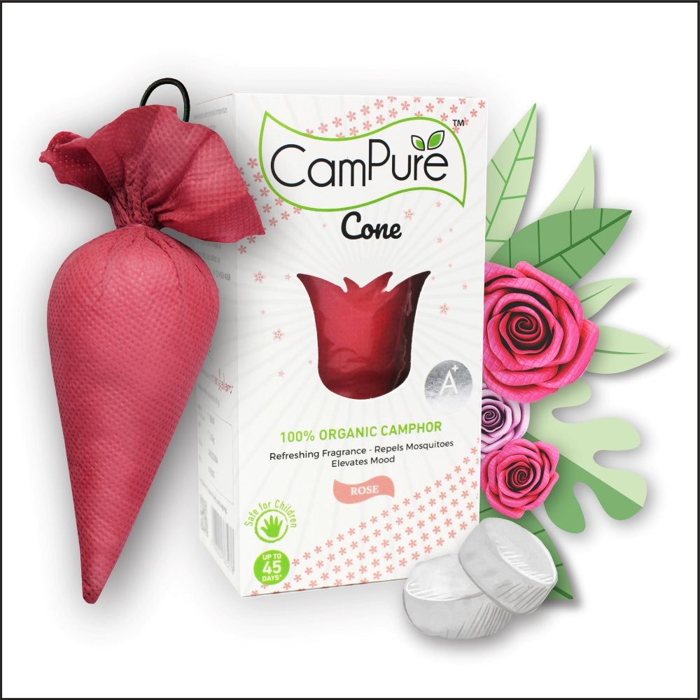 Mangalam Campure Camphor Cone - Rose - 60 g