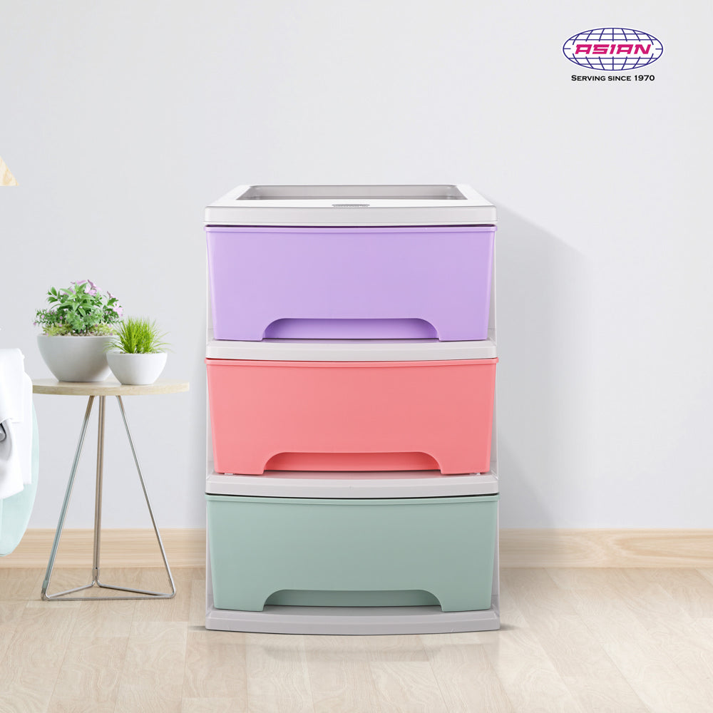 Asian Multipurpose Organiser Drawer (Multicolour) - Set Of 3 - 1 U