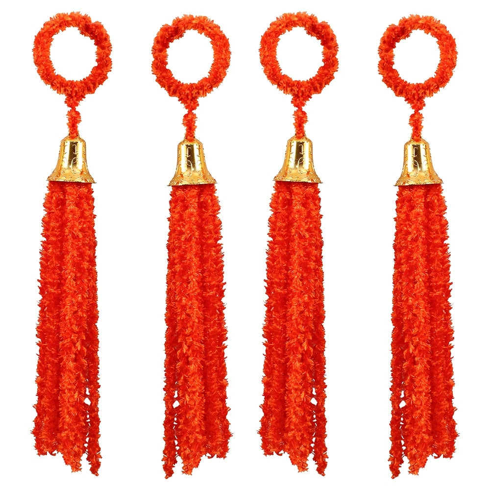 Decorative Woollen Dangler - Orange - 4 U