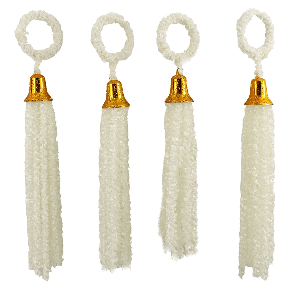 Decorative Woollen Dangler - Off White - 4 U
