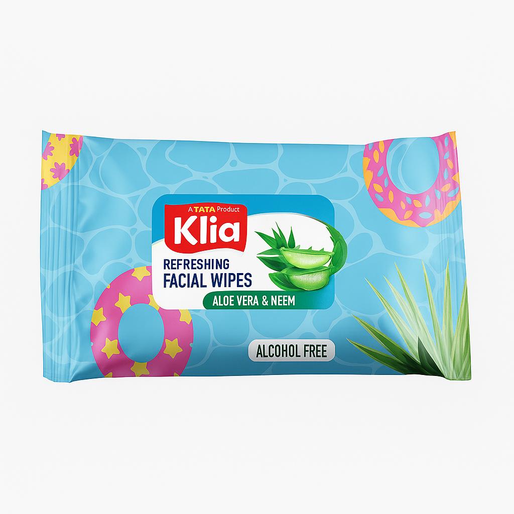 TATA Klia Facial Wipes Rose Pack Of 20