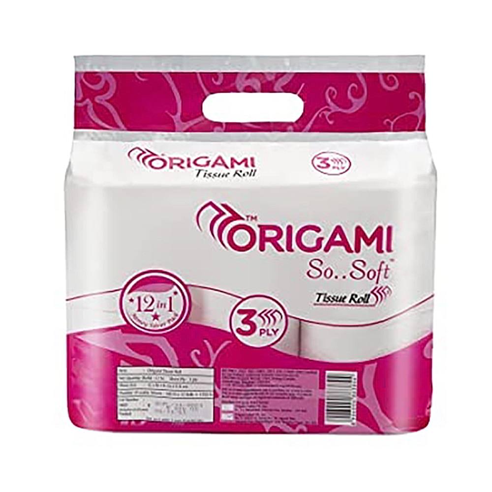 Origami 3 Ply Tissue Roll - 12 U