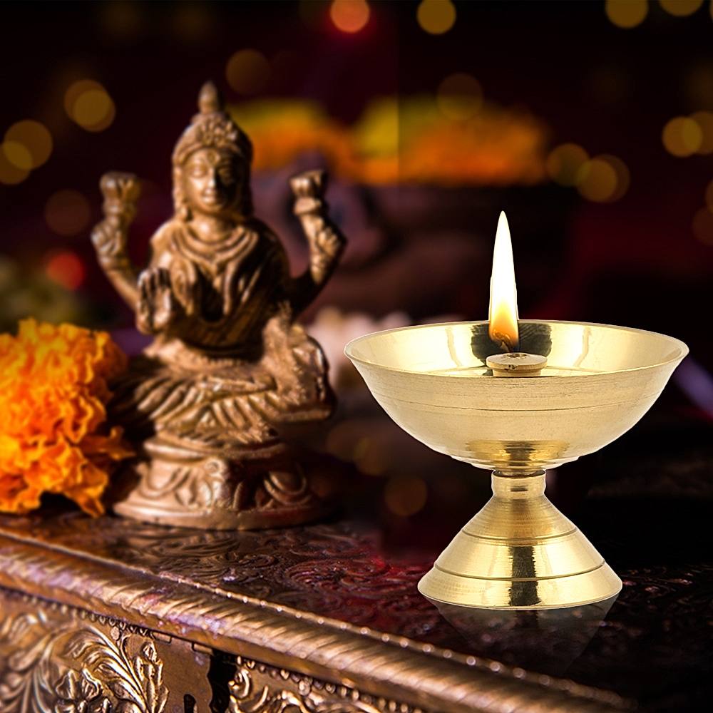Shubhkart Nitya Pyali Brass Diya - Size 0 - 31 g - 1 U