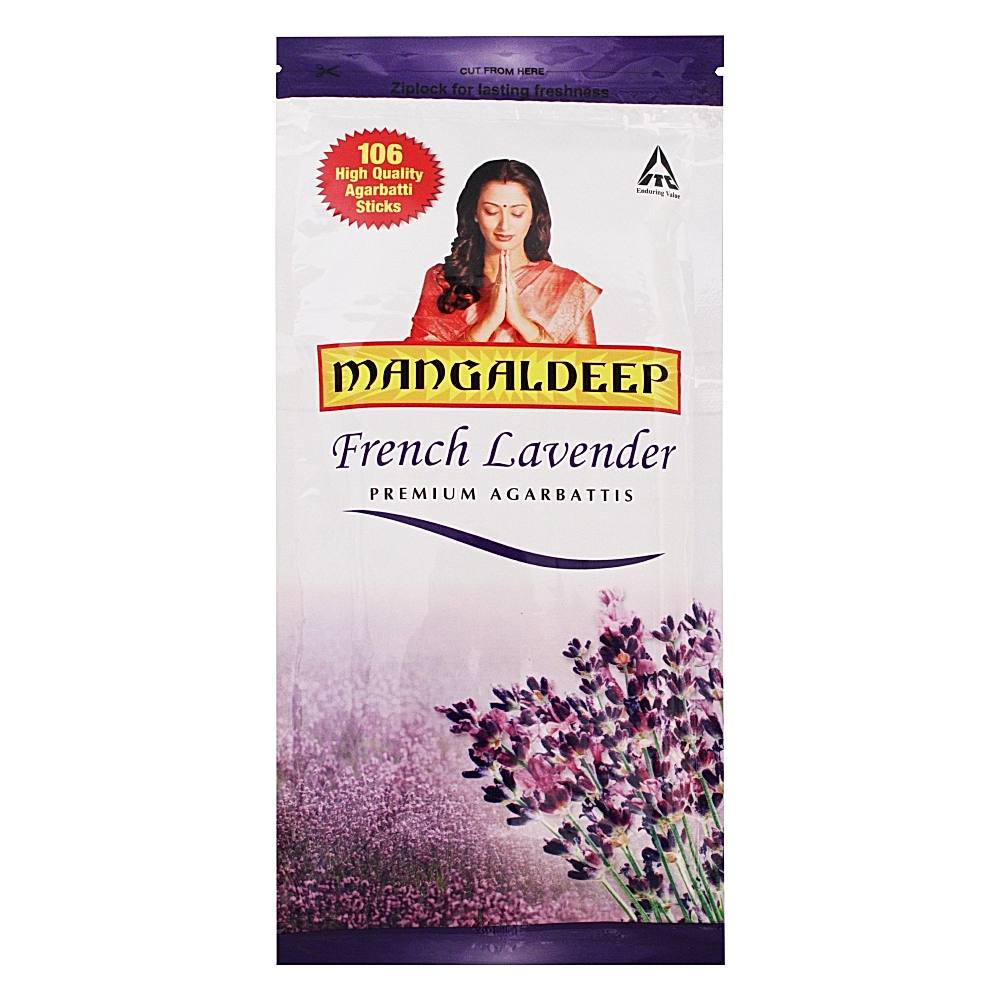 Mangaldeep French Lavender Premium Agarbattis - 125 g