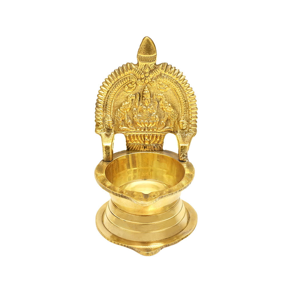 Shubhkart Nitya Brass Shubhlaxmi Diya - 142 gms - 1 U