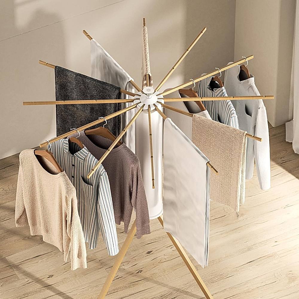Soros Foldable Tripod Style Cloths Drying Stand - White - 1 Unit