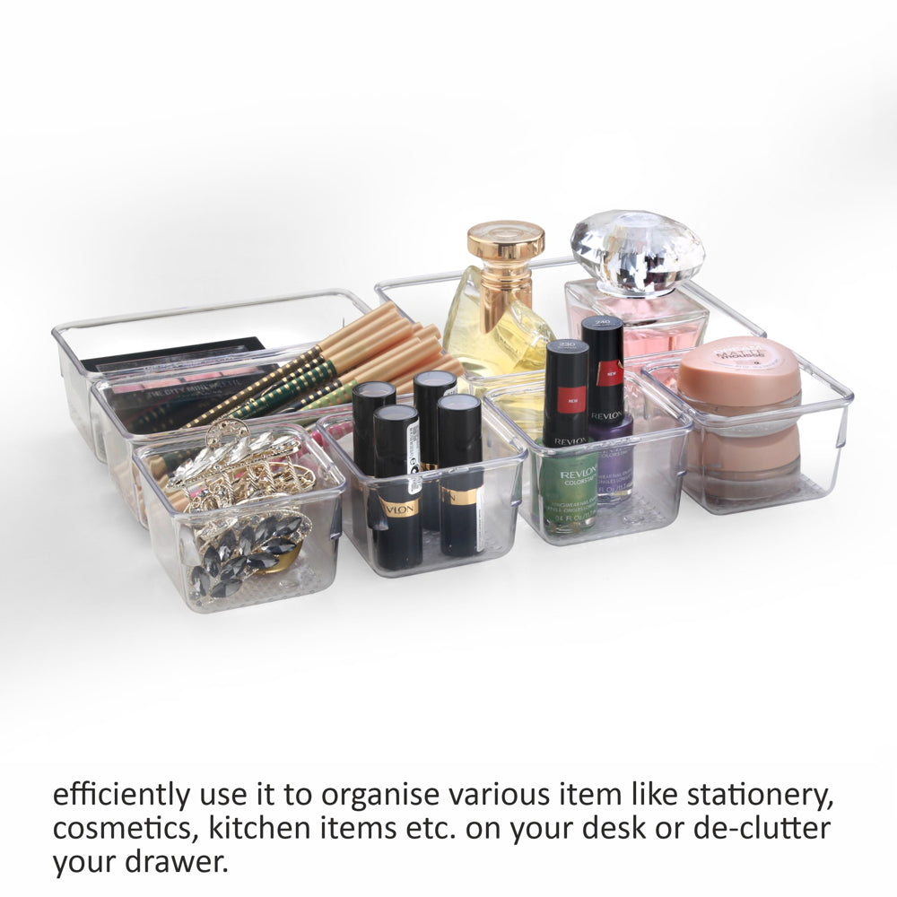 Jaipet Alexa Multipurpose Organiser (Transparent) - Set Of 7 - 1 U