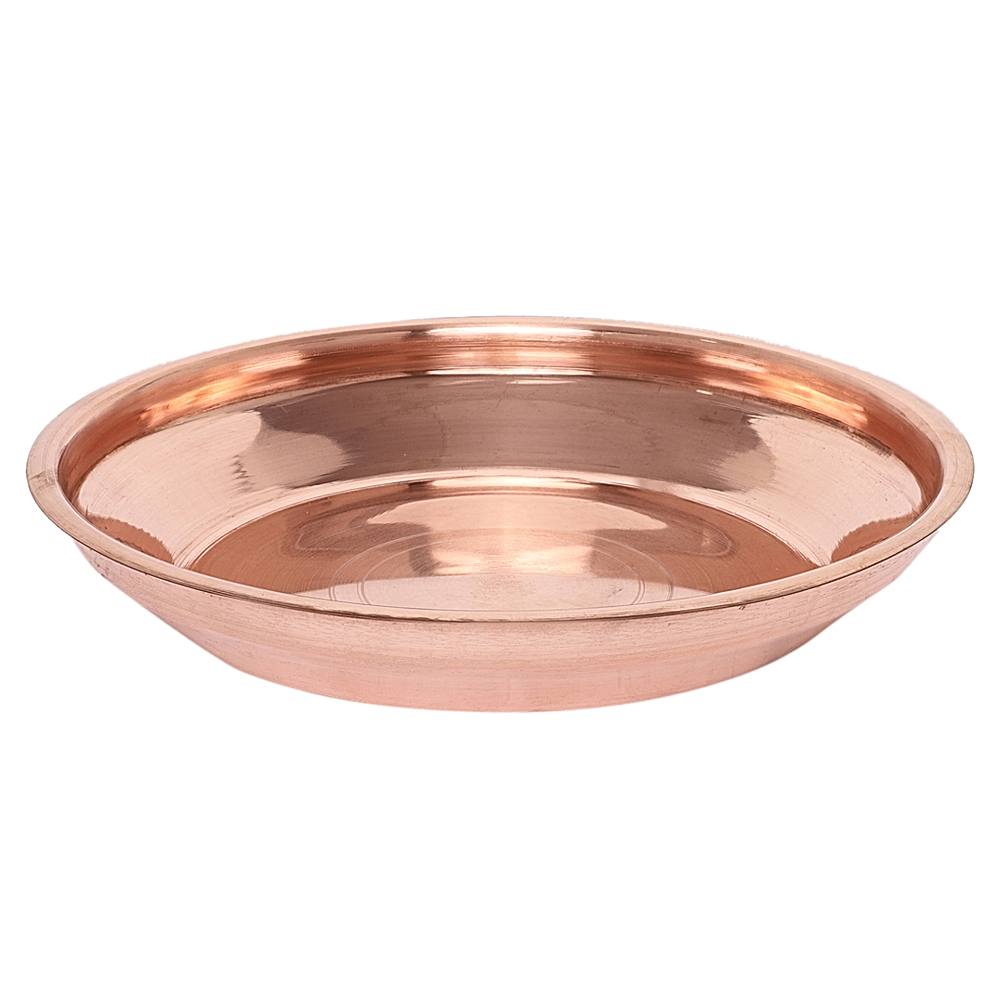 Copper Pooja Taman / Plate - Size 9 - 1 U