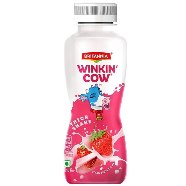 Britannia Winkin Cow Strawberry Milkshake: 180 ml