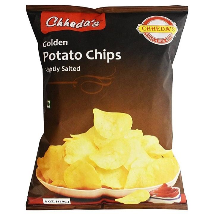 Chheda's Golden Potato Chips - Lightly Salted: 170 gms