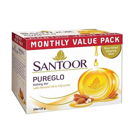Santoor Glycerine Soap : 3x125 gms