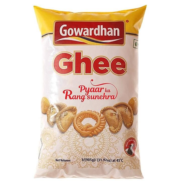 Gowardhan Pure Cow Ghee Pouch (1 L) : 905 g