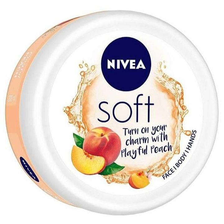 Nivea Soft Peach Moisturizing Skin Cream : 200 ml