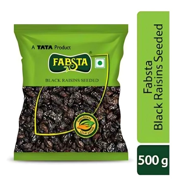 TATA Fabsta Black Raisins Seeded - 500 Gm