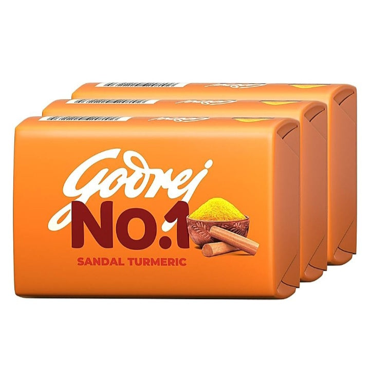 Godrej No. 1 Sandal & Turmeric Soap : 4 x150 gms