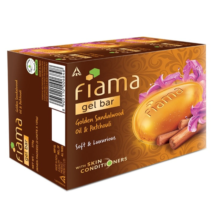 Fiama Golden Sandalwood Oil & Patchouli Gel Bar : 3x125 gm