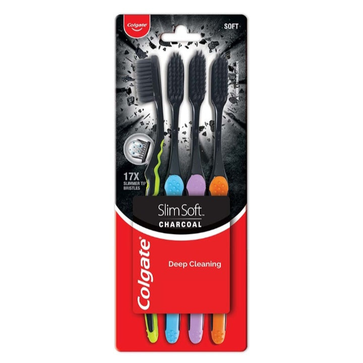 Colgate Slim Soft Charcoal Toothbrush: 2 Units