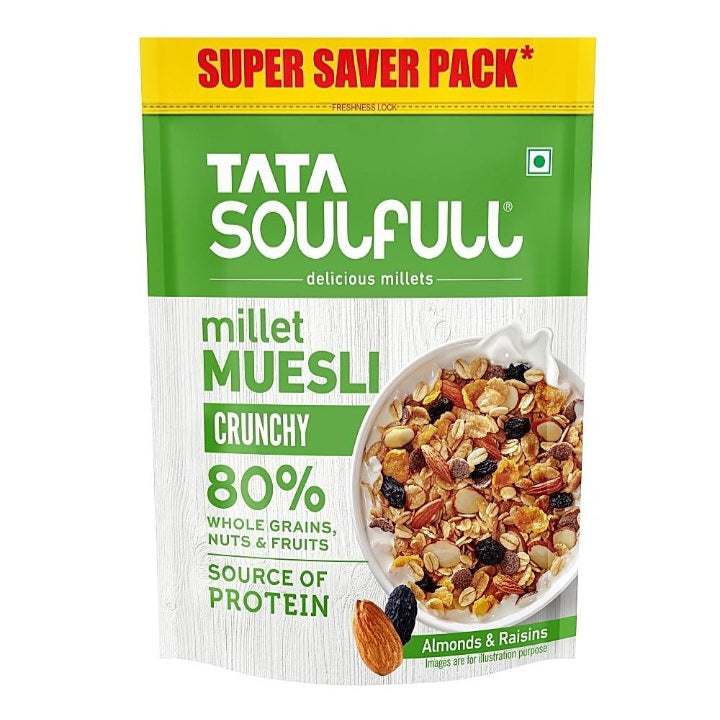 Tata Soulfull Millet Muesli - Crunchy : 1 kg
