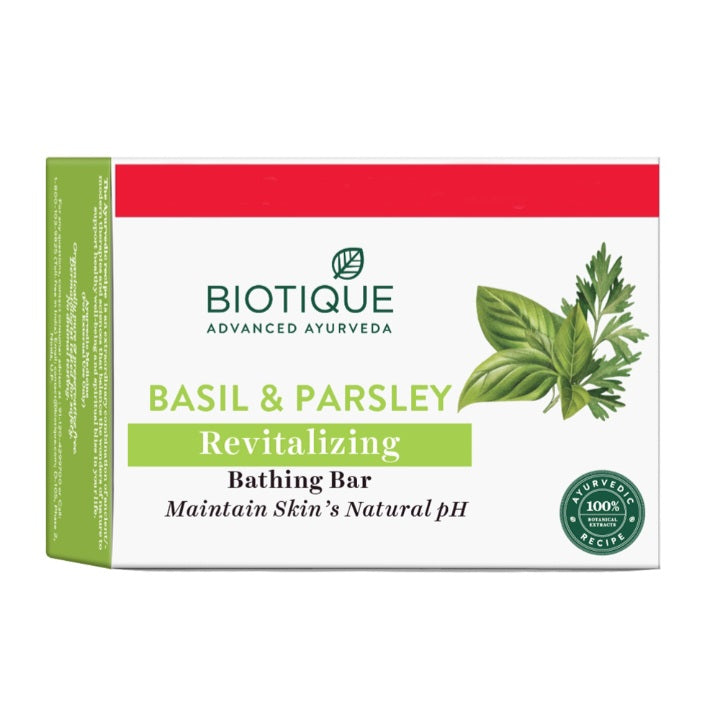 Biotique Basil & Parsley Revitalizing Body Soap : 3x125 gm