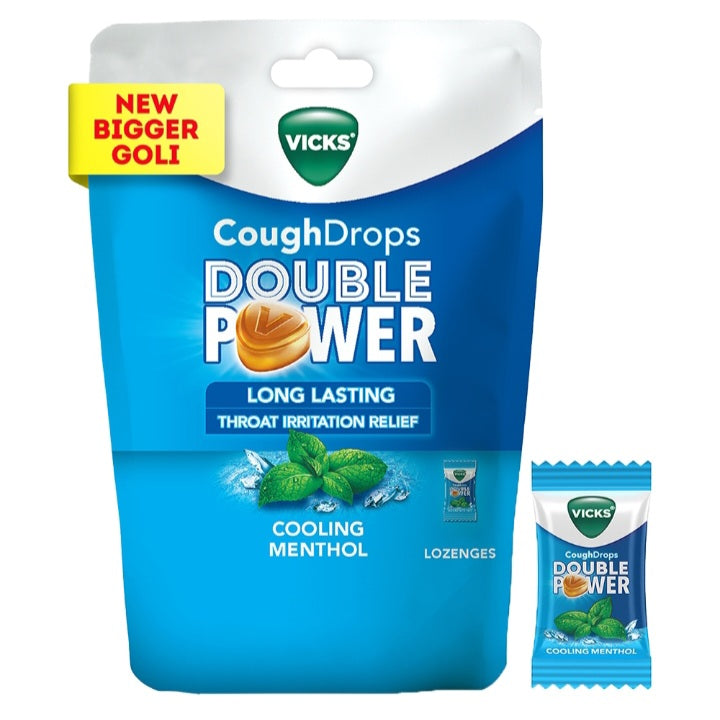 Vicks Cough Drops Double Power Cooling Menthol : 25 Units