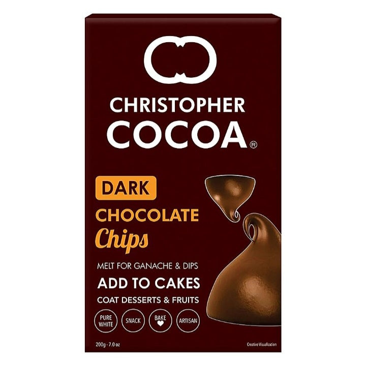 Christopher Cocoa Dark Chocolate Chips : 200 gms