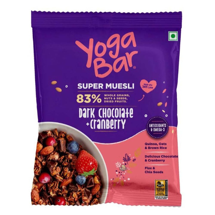 Yoga Bar Dark Chocolate Cranberry Muesli : 40 g