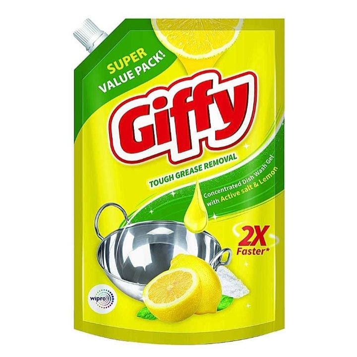 Giffy Lemon & Active Salt Dish Wash Gel : 900 ml