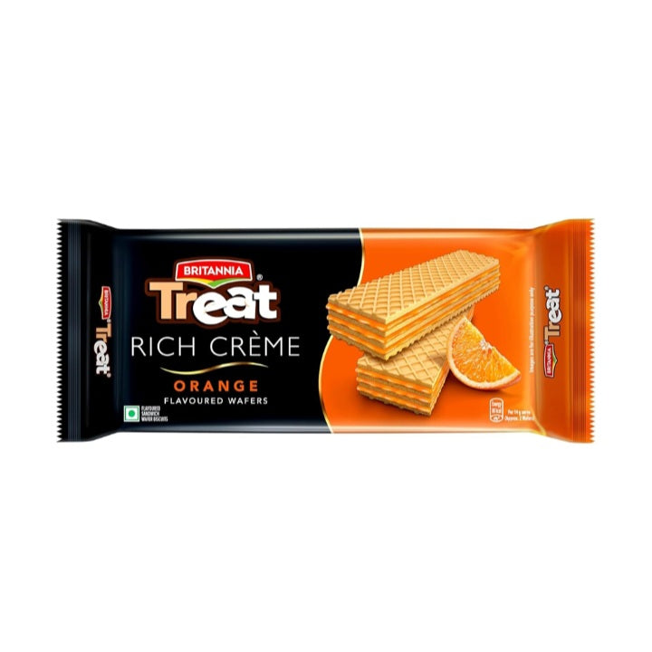 Britannia Treat Orange Cream Wafer : 55 gms