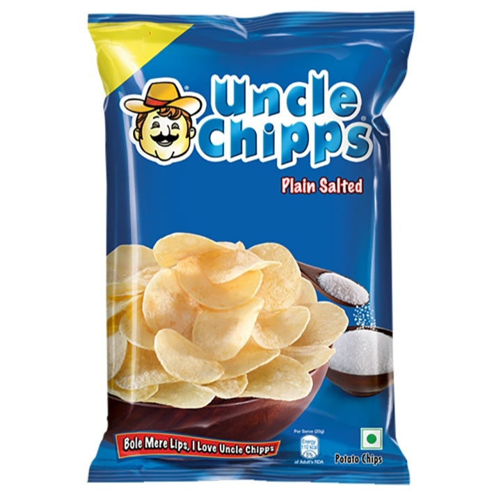 Uncle Chipps Plain Salted : 80 g