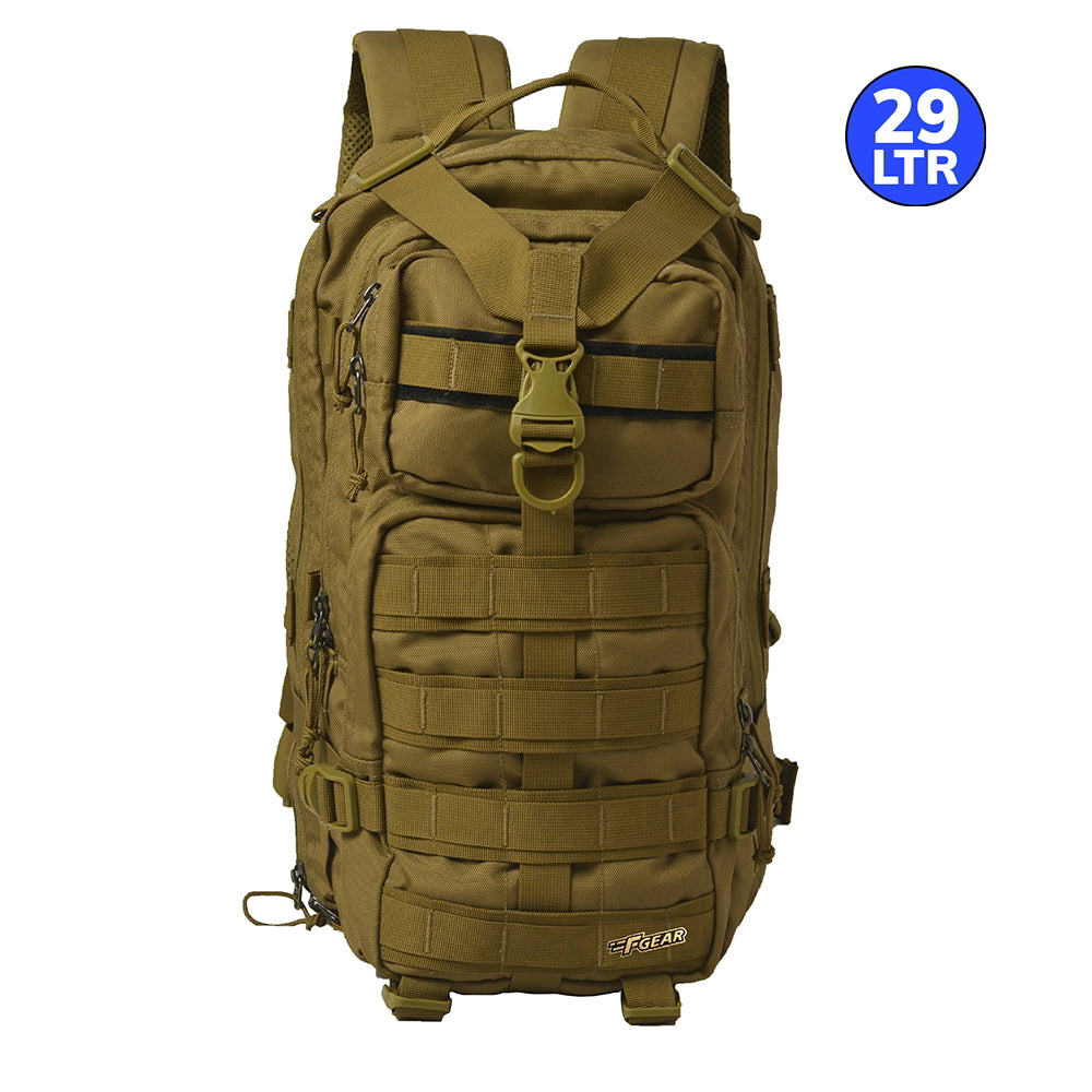 F Gear Military Tactical Laptop Backpack (Khaki) - 29 L - 1 U
