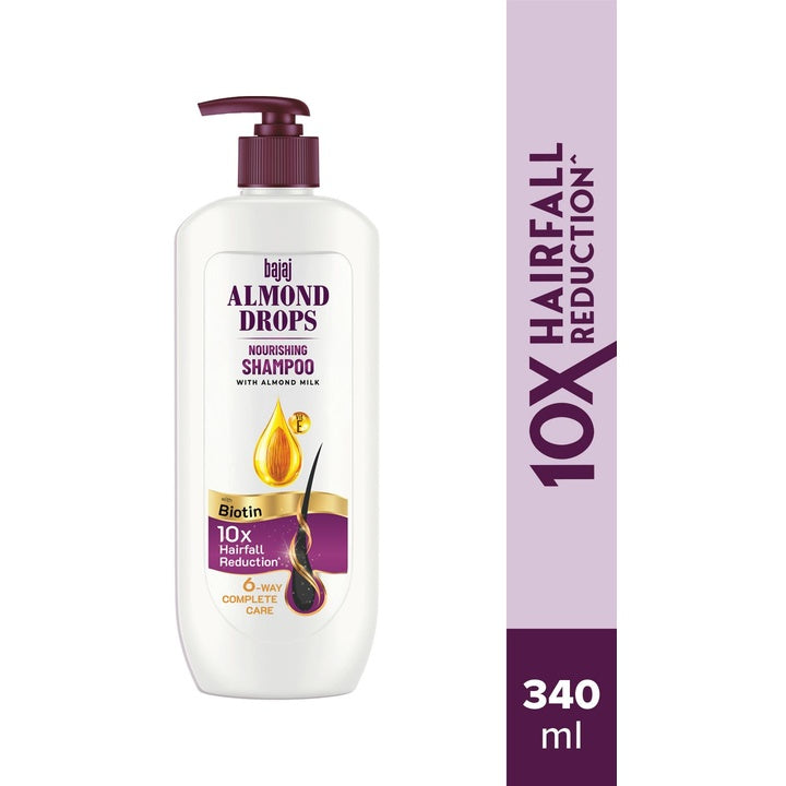 BAJAJ CONSUMER CARE Nourishing Shampoo with Almond Milk Vitamin E & Biotin 340ml