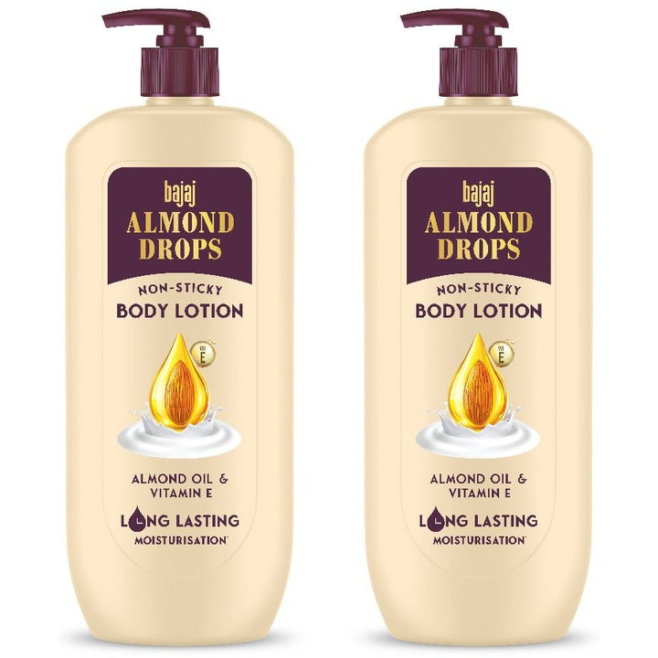 BAJAJ CONSUMER CARE Set of 2 Almond Drops Nourishing Body Lotion with Vit E - 600ml Each