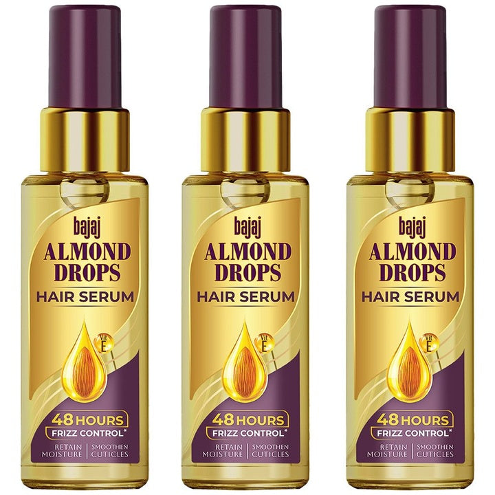 BAJAJ CONSUMER CARE Set of 3 Almond Drops Hair Serum with Vitamin E - 50 ml each