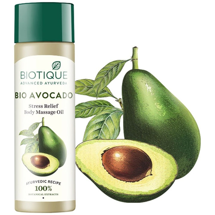 Biotique Avocado Stress Relief Body Massage Oil 200ml