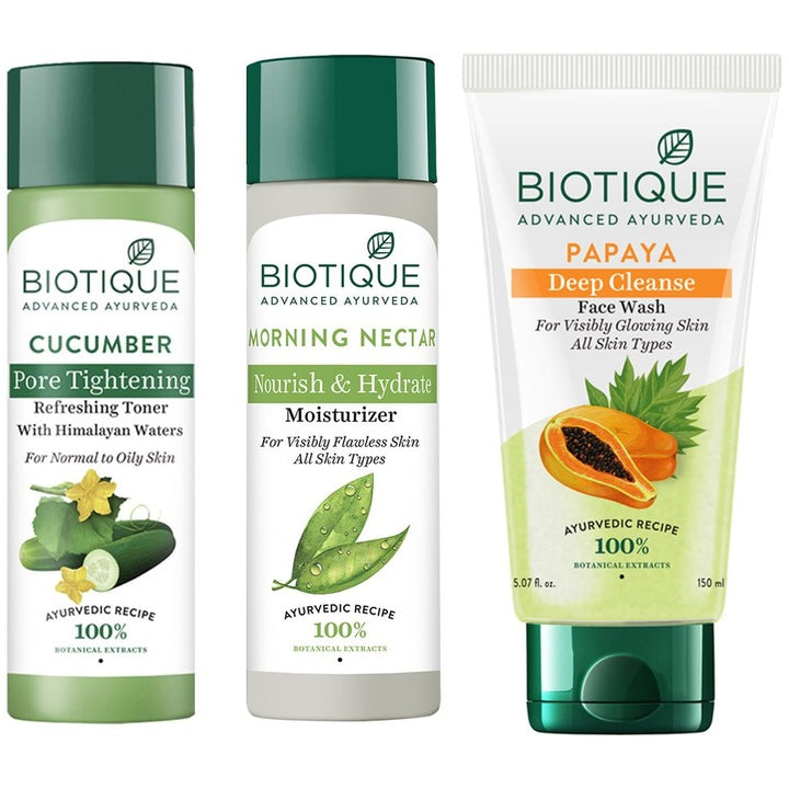 Biotique Cleanser Toner Moisturizer Combo