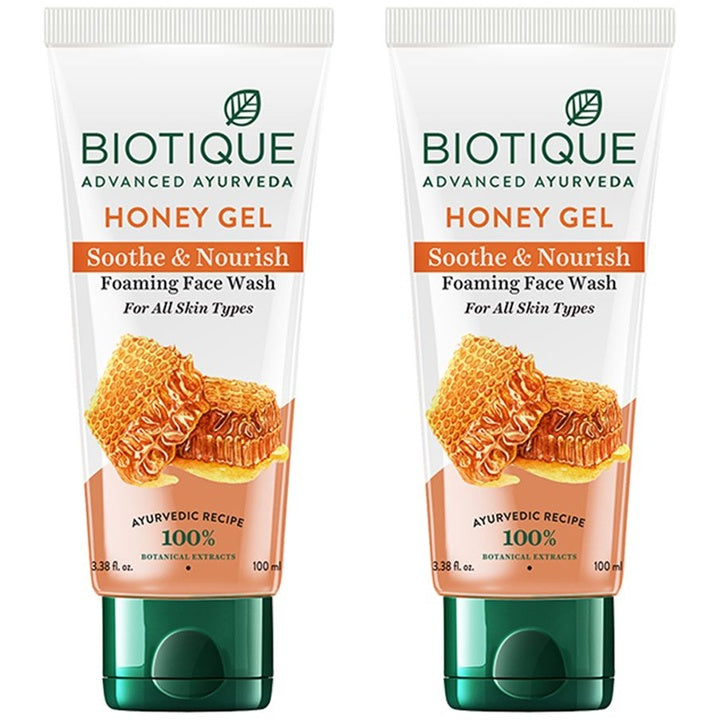 Biotique Set of 2 Bio Honey Gel Refreshing Foaming Face Wash - 100ml each