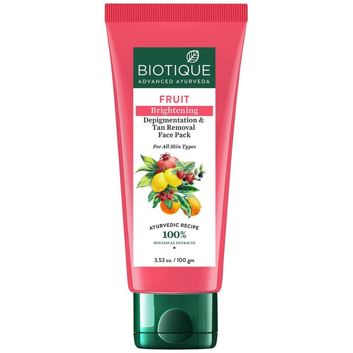 Biotique Fruit Brightening Depigmentation & Tan Removal Face Pack 100g