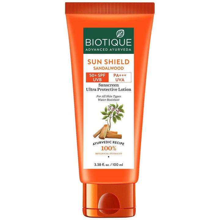 Biotique Unisex Bio Sandalwood Sunscreen Ultra Soothing Face Lotion 50+ SPF 100 ml
