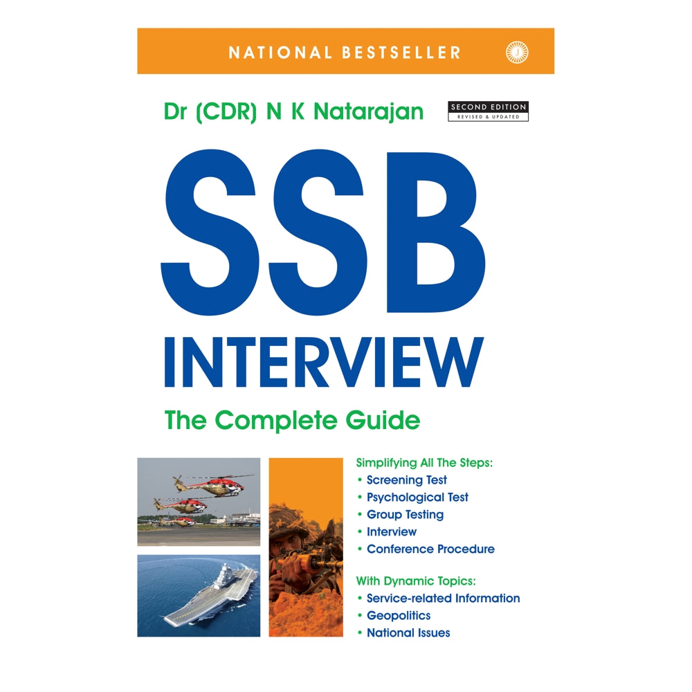 SSB Interview The Complete Guide Second Edition By Dr. (CDR) N K Natarajan | Jaico Publishing | Study Guides - 1 U