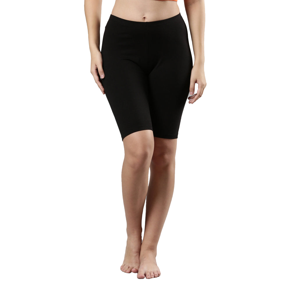 Femmora Women's Cycling Shorts / Underskirt (Size-XL) - Black - Size S