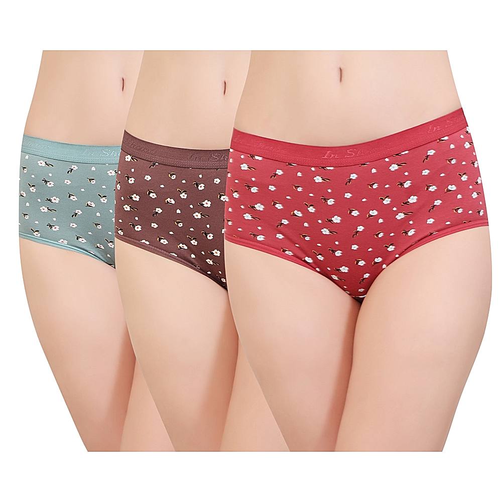 In Shape Ladies Outer Elastic Hipster Panties 647 (115 cm) 3 Pieces - Size M