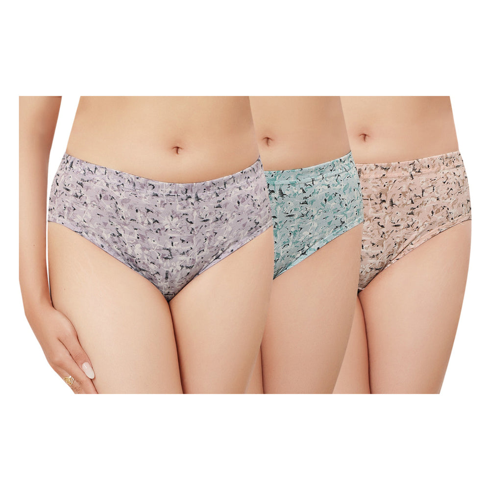 Inshape Ladies Inner Elastic Hipster Panties 8806 (115 cm) 3 Pieces - Size M (85 cm)