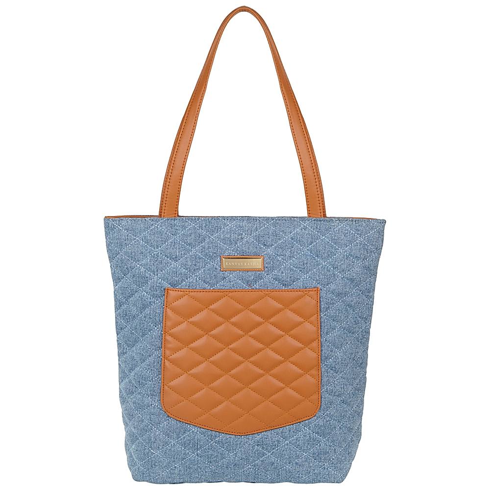 Kanvas Katha Tote Bag (KKBDT002) Ice Blue - 1 Unit