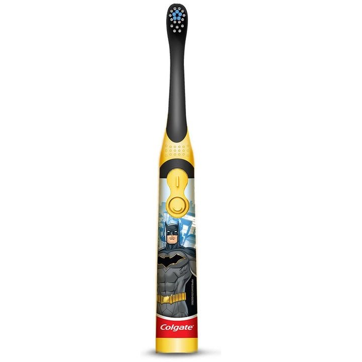 Colgate Kids Age 3+ Batman Battery Powered Electric Toothbrush - Black & Yellow
